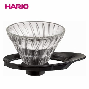 HARIO(ハリオ)V60 耐熱ガラス透過ドリッパー 1-2杯用 ブラック VDGR-01-B