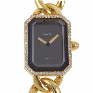 CHANEL シャネル プルミエールXL ダイヤベゼル Ｈ0113 K18イエローゴールド ゴールド クオーツ