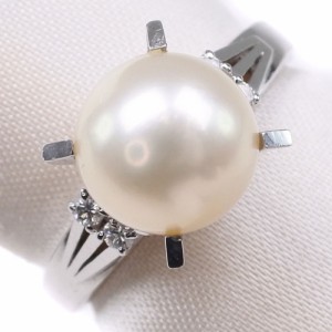 8.0 ｍｍ 真珠 ダイヤモンド パール 11号 リング・指輪 レディース 【中古】 ランクA