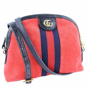 GUCCI グッチ オフィディア 499621 スウェード ハイビスカスレッド ショルダーバッグ