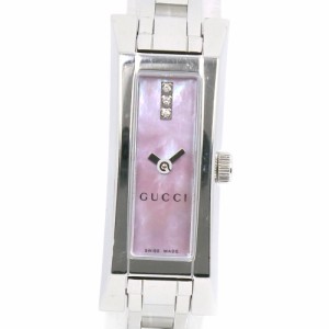 GUCCI グッチ 3Pダイヤ 110 SS クオーツ ピンクシェル文字盤 腕時計 レディース 【中古】