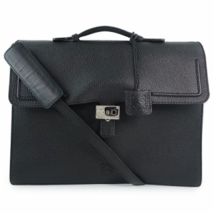 LOEWE ロエベ カーフ 黒 ビジネスバッグ メンズ 【中古】 ランクA