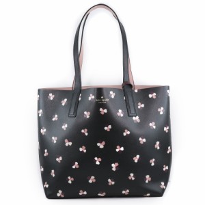 Kate Spade ケイトスペード リバーシブル レザー 黒 トートバッグ レディース 【中古】