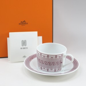 HERMES エルメス Hデコ アッシュデコ ルージュ カップ＆ソーサー 食器 _ 【中古】 ランクA-