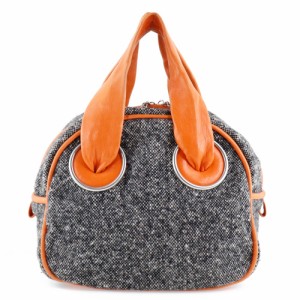 BOTTEGAVENETA ボッテガヴェネタ ウール グレー/オレンジ ハンドバッグ レディース