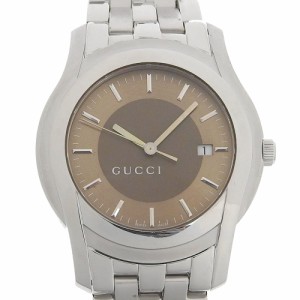 GUCCI グッチ Gクラス 5500XL SS クオーツ ブラウン文字盤 腕時計 メンズ 【中古】 ランクB+