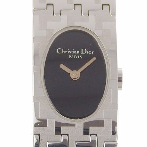 Dior ディオール ミスディオール D70-100 SS シルバー クオーツ アナログ表示 黒文字盤 腕時計