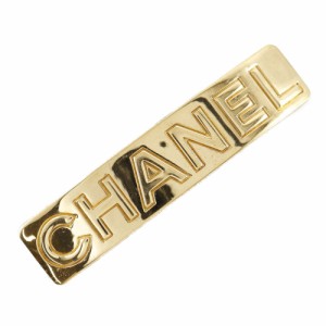 CHANEL シャネル ロゴ ヴィンテージ 金メッキ ゴールド バレッタ レディース 【中古】