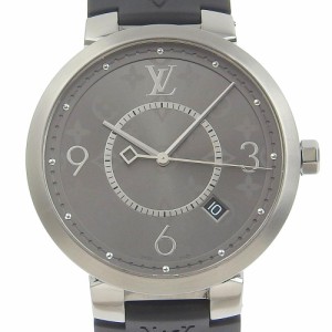 Louis+Vuitton+Tambour+Slim+QA120+Monogram+White+Dial+Quartz+Men