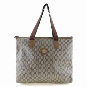 GUCCI グッチ シェリー GGプラス ベージュ トートバッグ レディース 【中古】 ランクB-