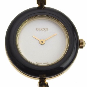 GUCCI グッチ チェンジベルト 11/12.2 金メッキ ゴールド クオーツ アナログ表示 白文字盤