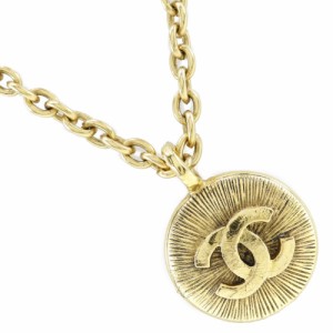 CHANEL シャネル ココマーク ヴィンテージ 金メッキ ネックレス レディース 【中古】