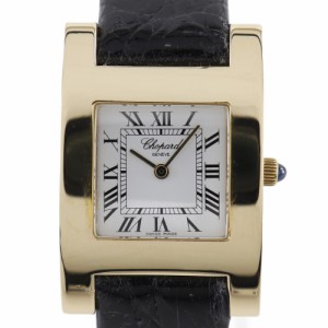 Chopard ショパール 12/7405 K18イエローゴールド 黒 クオーツ アナログ表示 白文字盤 腕時計