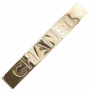 CHANEL シャネル ロゴ 金メッキ バレッタ レディース 【中古】