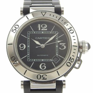 CARTIER カルティエ パシャ シータイマー シータイマー W31077M7 SS シルバー/黒 自動巻き