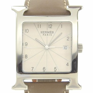 HERMES エルメス Ｈウォッチ HH1.810 SS シルバー/ベージュ クオーツ アナログ表示