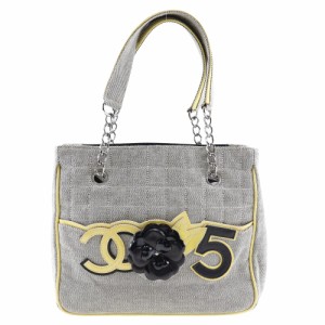 CHANEL シャネル チェーントート キャンバス トートバッグ レディース 【中古】