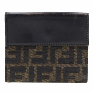 FENDI フェンディ キャンバス 二つ折り財布 レディース 【中古】