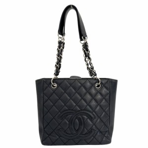 CHANEL シャネル PSTトート A50994 キャビアスキン ショルダーバッグ レディース 【中古】