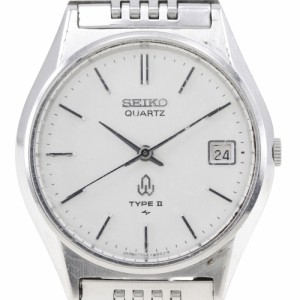 SEIKO セイコー ※ジャンク TYPSE2 7122-8000 SS シルバー クオーツ 白文字盤 腕時計 メンズ