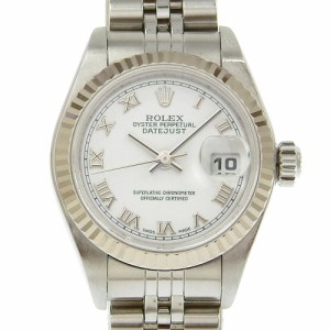 ROLEX ロレックス デイトジャスト 79174 SS 自動巻き 白文字盤 腕時計 レディース 【中古】