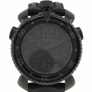 Gaga Milano ガガ・ミラノ クロノスポーツ 7012 SS クオーツ クロノグラフ 黒文字盤 腕時計