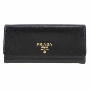 PRADA プラダ 1MH132 サフィアーノ NERO 黒 長財布 レディース 【中古】