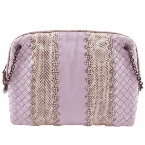 美品 BOTTEGA VENETA イントレチャート コインケース パイソン