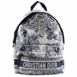 Dior クリスチャンディオール スモールバックパック トワルドジュイ M6108SNTJ ナイロン 黒/白