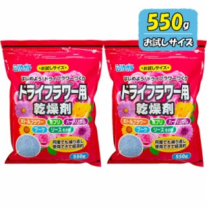 豊田化工 ドライフラワー用 シリカゲル 550g 2袋セット お試しサイズ 乾燥剤 除湿剤 湿気取り 脱酸素剤 Slica Gel 550g 繰り返し使える