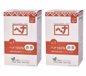 白髪染め Naiad ナイアード ヘナ100% 400g×2個セット 赤茶系 ヘアカラー 毛染め カラーリング トリートメント効果