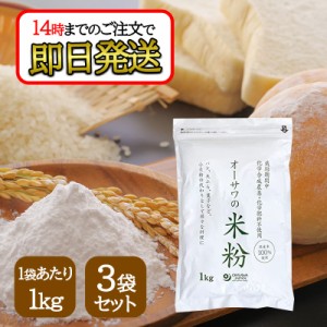 オーサワの国産米粉 1kg 3袋セット