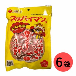 【10個入ｘ６袋セット】スッパイマン [たねぬき] 梅キャンディー 上間菓子店 沖縄土産 駄菓子 干し梅 熱中症対策         