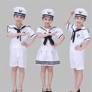 二枚送料無料 キッズダンス衣装セーラー風ワンピース男の子女の子海軍服セーラーｔシャツ ショートパンツダンス衣装ステージ衣装 帽子の通販はau Pay マーケット ル ココン 商品ロットナンバー