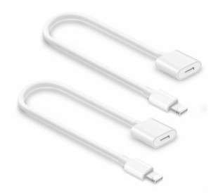 送料無料 ライトニング 延長ケーブル 30cm 2本セット オスメス 延長コード iPhone iPad iPod対応 iOS13対応 Lightning 充電 データ転送 