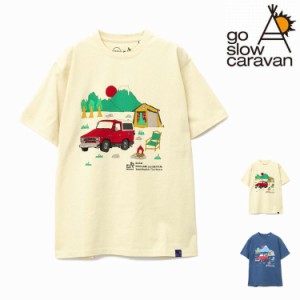 NISSAN go slow caravan コラボ 半袖 Tシャツ SAFARI サファリ TEE クルーネック ユニセックス アウトドア キャンプ フェス