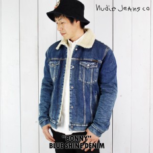 NudieJeans ヌーディージーンズ BONNY ボニー Blue Shine Denim ウォッシュ USED加工 デニム ジャケット