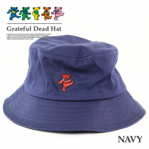 バケットハット サファリハット Grateful Dead ダンシングベア 刺繍 ロゴ 帽子 レディース メンズ 男女兼用 BUCKET HAT 無地 誕生日 プレ