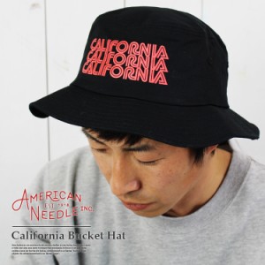 AMERICAN NEEDLE バケットハット CALIFORNIA ロゴ ストリート 人気 おしゃれ フェス 帽子 ブラック 誕生日 プレゼント