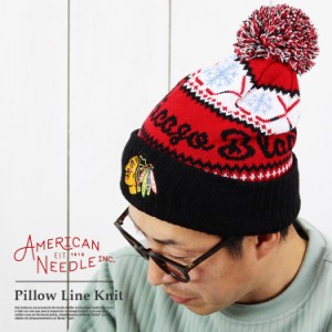 AMERICAN NEEDLE ニットキャップ カフニット ビーニー アクリル ニット帽 ポンポン付き 折り返し アメカジ ユニセックス プレゼント