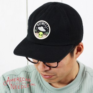 AMERICAN NEEDLE キャップ Roswell ロゴ 刺繍 ワッペン UFO エイリアン コットン ベースボールキャップ アメカジ カーブキャップ サイズ