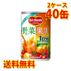 デルモンテ 野菜果実 160g×40缶 2ケース 野菜ジュース 送料無料 北海道・沖縄は送料1000円 代引不可 同梱不可 日時指定不可