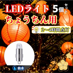 防水 LEDライト 提灯ライト ランプ 2色 5個セット イルミネーション 撮影用 クリスマス 酉の市 縁日 祭り 撮影 軽量 簡易ライト