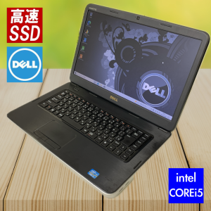 訳あり DELL INSPIRON 1550 黒 高速 Corei5 DVDマルチドライブ 初期設定済 WINDOWS11 変更可 新品高速SSD搭載 WEBカメラ OFFICE付き WIFI