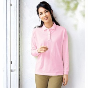 レディースファッション レディース トップス ポロシャツ UVカットポロシャツ(長袖)(S〜5L・洗濯機OK) S M L LL|2211-405435