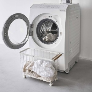 洗濯用品 アイロン 洗濯機ラック ランドリーラック tower/タワー ランドリーバスケットワゴン ロー／トスカ（tosca） H42349