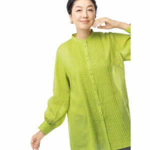 トップス シャツ ブラウス 日本製 リネン ピンタックデザイン ラミーシャツ 236401