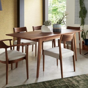 テーブル 机 伸張式テーブル スライドテーブル コンパクト EDDA/エッダ 北欧スタイル 伸長式ダイニングテーブル 幅135-170cm H54201