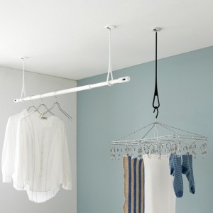 洗濯用品 アイロン 室内物干し 日本製 nasta/ナスタ 室内物干し 天吊りタイプAir Hoop（1本） H52822