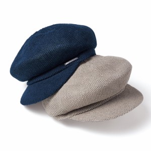 帽子 サングラス 手袋 ベルト ニット帽 キャスケット リネン Les Belles Modes/ベル・モード 洗えるリネン混キャスケット 244505